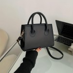 Mini Square Handbag For Women, Solid Color Crossbody Bag, Fashion PU Leather Shoulder Bag