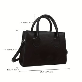 Mini Square Handbag For Women, Solid Color Crossbody Bag, Fashion PU Leather Shoulder Bag