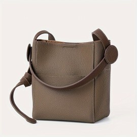 Mini Fashion Crossbody Bag, Genuine Leather Shoulder Bag, Women's Casual Handbag & Purse