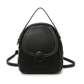 Mini Flap Backpack, Casual Convertible Crossbody Dome Bag, Faux Leather Top Handle Daypack (7.87*9.06*3.15) Inch