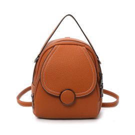 Mini Flap Backpack, Casual Convertible Crossbody Dome Bag, Faux Leather Top Handle Daypack (7.87*9.06*3.15) Inch