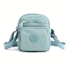 Minimalist Mini Casual Shoulder Bag Zipper All-Match Crossbody Bag, Solid Color Handbag For Women