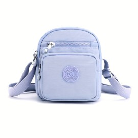 Minimalist Mini Casual Shoulder Bag Zipper All-Match Crossbody Bag, Solid Color Handbag For Women