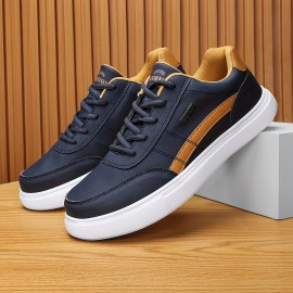 PLUS SIZE Men's Trendy Skate Shoes, Comfy Non Slip Casual Lace Up Sneakers For Men's Outdoor Activities