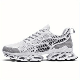 Men's Breathable Lightweight Running Shoes, Outdoor Shock Absorption Athletic Shoes, Men's Sneakers, Spring And Summer