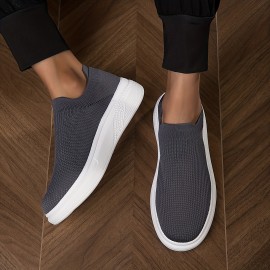 Men's Breathable Lightweight Slip-On Casual Shoes For Traveling Jogging, Spring And Summer