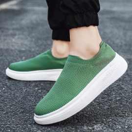 Men's Breathable Lightweight Slip-On Casual Shoes For Traveling Jogging, Spring And Summer