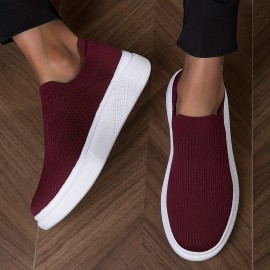 Men's Breathable Lightweight Slip-On Casual Shoes For Traveling Jogging, Spring And Summer