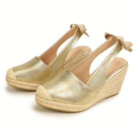 Wedges Sandals For Womensm Fashion Closed Toe Bandage Espadrille Platform Stylish Slingback Summer Shoes