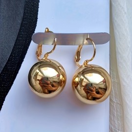 2pcs/pair Trendy Ball-Shaped Dangle Earrings For Men For Daily Decoration, Gift For Family And Friends, Holiday Birthday Gift For Boyfriends / Girlfriends