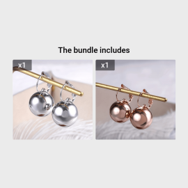 2pcs/pair Trendy Ball-Shaped Dangle Earrings For Men For Daily Decoration, Gift For Family And Friends, Holiday Birthday Gift For Boyfriends / Girlfriends