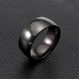 1pc Fashion Classic Simple 8MM Wide Men's Stainless Steel Ring