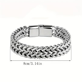 Hip-hop Titanium Steel Thick Korean Version Street Trendsetter Men Simple Domineering Punk Bracelet For Men