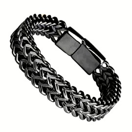 Hip-hop Titanium Steel Thick Korean Version Street Trendsetter Men Simple Domineering Punk Bracelet For Men