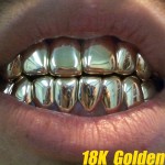 1 Set 8 Upper Teeth And 8 Lower Teeth Grillz, Men's Hip-hop Teeth Grillz, Halloween Party Teeth Jewelry