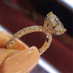 Elegant Ring Inlaid Waterish Zirconia Symbol Of Beauty And Elegance Match Daily Outfits Party Accessory Perfect Gift For Female