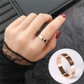 Minimalist Style Band Ring Made Of Stainless Steel Rosy / Golden / Steel Make Your Call Suitable For Men And Women Match Daily Outfits Party Accessory