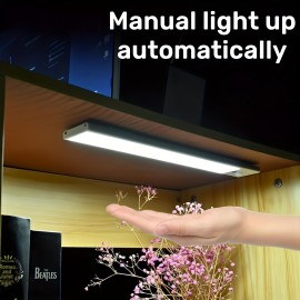 1pc Wireless LED Motion Sensor Cabinet Light - Rechargeable Under Counter Closet Lighting For Kitchen, Wardrobe, Cupboard, Stairs, Corridor - Battery Operated Night Light With Magnetic Mount - Easy Installation And Energy Efficient