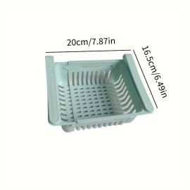 Telescopic Refrigerator Storage Basket - Drawer Type Rack for Fresh-keeping and Freezer Storage