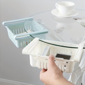 Telescopic Refrigerator Storage Basket - Drawer Type Rack for Fresh-keeping and Freezer Storage