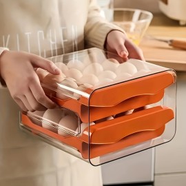 1pc/Refrigerator Storage Box, Fresh-keeping Box, Kitchen Vegetable And Fruit Special Finishing Freezer Egg Dumpling Box