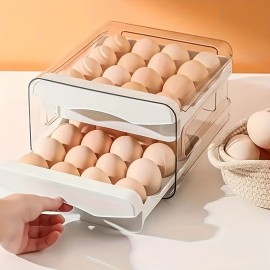 1pc/Refrigerator Storage Box, Fresh-keeping Box, Kitchen Vegetable And Fruit Special Finishing Freezer Egg Dumpling Box