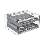 32 Grid Egg Storage Box: Refrigerator Transparent Dispenser with Anti-Drop Protection for Freshness