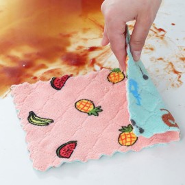 5/10pcs Kitchen Dishcloth, Reusable Tableware, Cellulose Sponge Cloth, Super Absorbent Coral Wool Cleaning Cloth, Washable And Super Absorbent