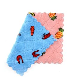 5/10pcs Kitchen Dishcloth, Reusable Tableware, Cellulose Sponge Cloth, Super Absorbent Coral Wool Cleaning Cloth, Washable And Super Absorbent