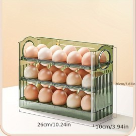 1pc, Plastic Egg Holder For Refrigerator, Egg Storage Container For Refrigerator, Egg Organizer For Refrigerator Door, Large Capacity Egg Storage Box