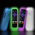 Glow In The Dark Remote Cover For Roku TV Remote Control - Universal Silicone Sleeve Case For TCL For Hisense For Roku TV Streaming Stick 4K+ 4K Voice Remote