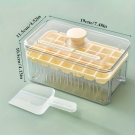 Food Grade Silicone Ice Cube Maker With Pressed Ice Compartment And Sealed Lid - Create Perfect Ice Cubes At Home