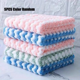 10 Pcs/set The Kitchen Rag Is Free Of Oil, Super Strong Washing Water, Thickened Towel, And The Color Is Delivered Randomly