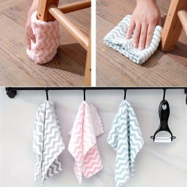 10 Pcs/set The Kitchen Rag Is Free Of Oil, Super Strong Washing Water, Thickened Towel, And The Color Is Delivered Randomly