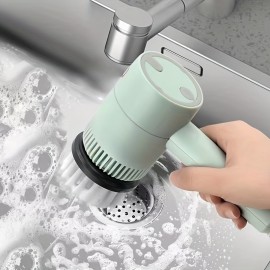 1pc Electric Spin Scrubber, Cordless Electric Cleaning Kitchenware Brush, Spinning Scrub Brush For Home Kitchen Pots Dishes