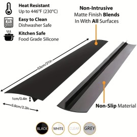 1pc, Heat Resistant Silicone Stove Cover - Space Saver for Kitchen Counters - Protects Against Spills and Scratches - Fits Between Appliances and Stove Top