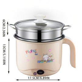 Multi-Functional 1.8L Hot Pot For Dorms And Small Spaces - Perfect For Cooking Porridge, Noodles, And More With Adjustable Heat Settings