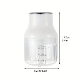 Portable Electric Garlic Chopper - Wireless Mini Food Processor for Vegetables - Household Kitchen Gadget with Powerful Blades