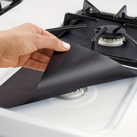 4/1pc Teflon Gas Stove Mat - High Temperature Resistant, Oil-proof, Anti-fouling, Easy to Clean