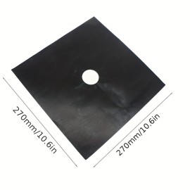 4/1pc Teflon Gas Stove Mat - High Temperature Resistant, Oil-proof, Anti-fouling, Easy to Clean