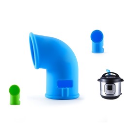 Silicone Steam Release Diverter: Enhance Your Instant Pot, Air Fryer & More - Blue/Green