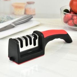 4-Level Multifunctional Kitchen Knife Sharpener - Stainless Steel Sharpening Machine For Perfectly Sharpened Blades