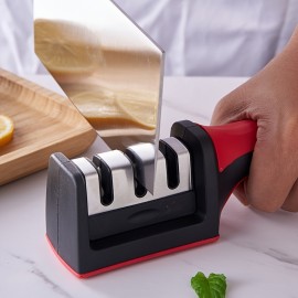 4-Level Multifunctional Kitchen Knife Sharpener - Stainless Steel Sharpening Machine For Perfectly Sharpened Blades