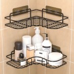 1PC Punch-Free Toilet Bathroom Triangle Rack, Wall-Mounted Toilet Bathroom Shelves, Toilet Storage, Bathroom Supplies