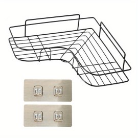 1PC Punch-Free Toilet Bathroom Triangle Rack, Wall-Mounted Toilet Bathroom Shelves, Toilet Storage, Bathroom Supplies