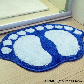 1PC Cartoon Feet Doormat, Cute Soft Plush Area Rug, Non-Slip Absorbent Bathroom Bedroom Rugs, Machine Washable Bath Mat ,Bathroom Decor