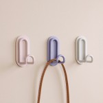 1pc Heavy Duty Adhesive Wall Hook for Bathroom Towels and Clothes - Solid Color, Strong Hold, Easy to Install , Bathroom Organizers & Storage