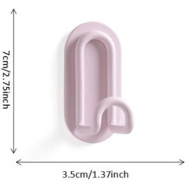 1pc Heavy Duty Adhesive Wall Hook for Bathroom Towels and Clothes - Solid Color, Strong Hold, Easy to Install , Bathroom Organizers & Storage