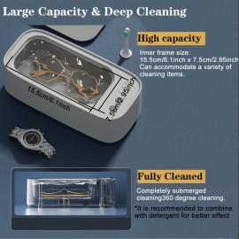 1pc Ultrasonic Cleaning Machine, Portable Home Rings Glasses Cleaner, Household Jewelry Glasses Watch Washing Accessory, Home Essential