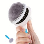 1pc Effortlessly Remove Pet Hair With Our Float Hair Removal Slicker Brush - Perfect For Dog And Cat Grooming